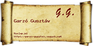Garzó Gusztáv névjegykártya